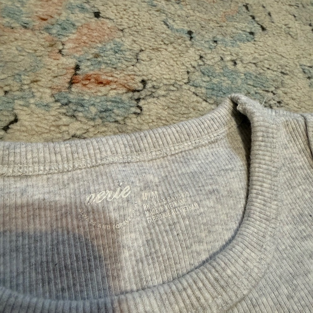 aerie Ribbed Tank Top Set in White, Gray, Beige & Light Green - Picture 4 of 5